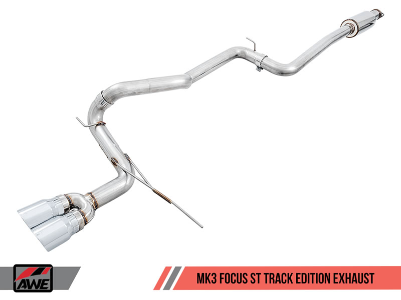  AWE Track Edition Black Tip Catback Exhaust Focus ST